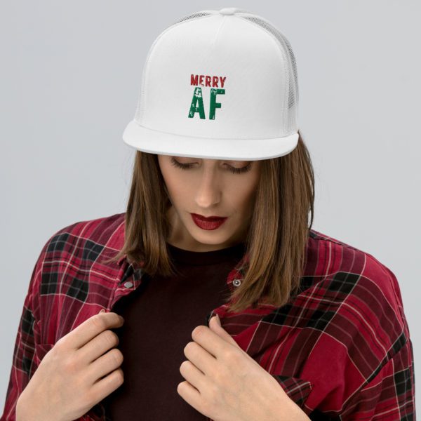 Model for white Merry AF cap.