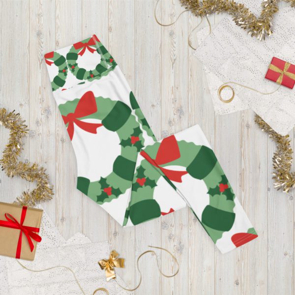 Christmas Wreath Yoga leggings