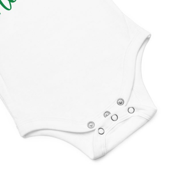 White Baby size one piece outfit.