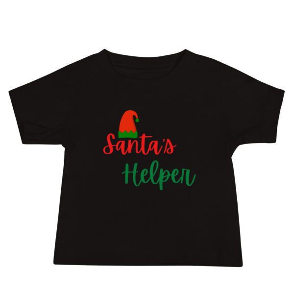 Santa's Helper Baby Jersey- black