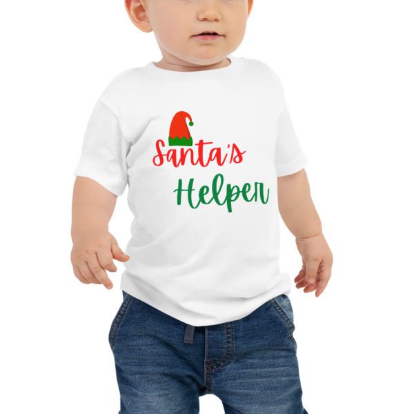 Model for Santa's Helper Baby Jersey.