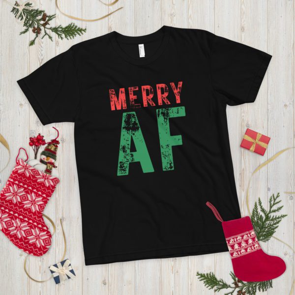 Merry AF T-shirt- black