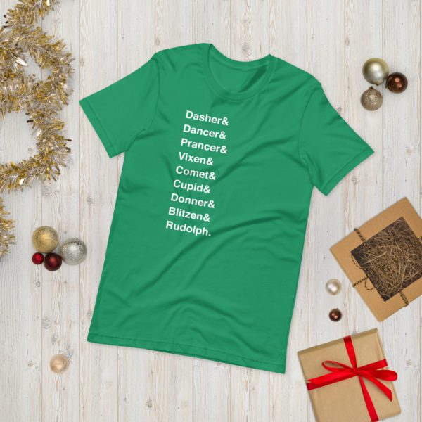 Santa's Reindeer T-shirt- green