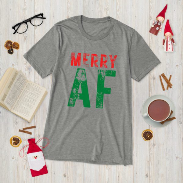 Merry AF T-shirt-Grey